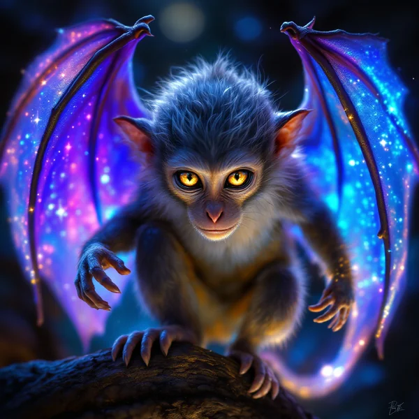 Monkey Bat Hybrid Fantasy Creature
