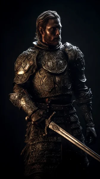 Armored Warrior Battlefield Portrait