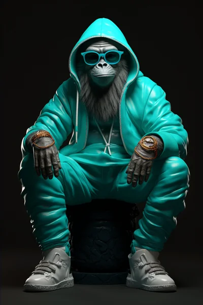 Cyberpunk Ape Fashion Portrait