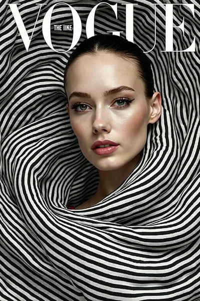 Vogue Surreal Stripe Cover Design