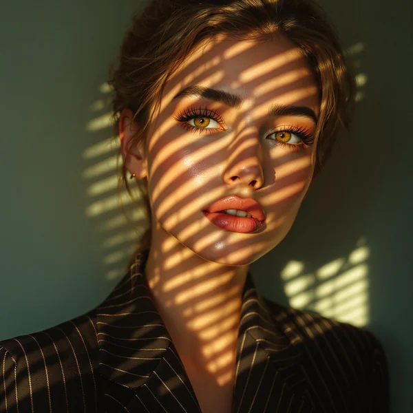 Retro Venetian Blinds Portrait