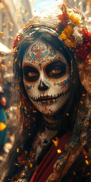 Day of the Dead Parade AI Photo