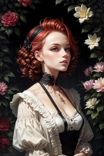 Victorian Punk Woman Portrait
