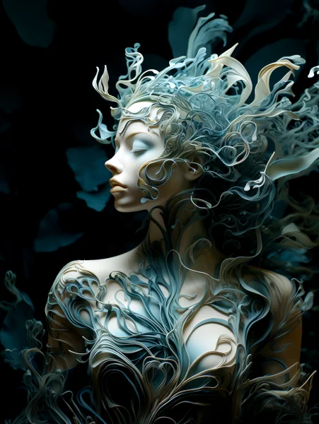 Underwater Body Art Portrait