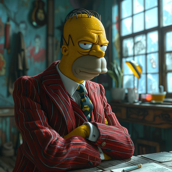 Gangster Cartoon Character Concept