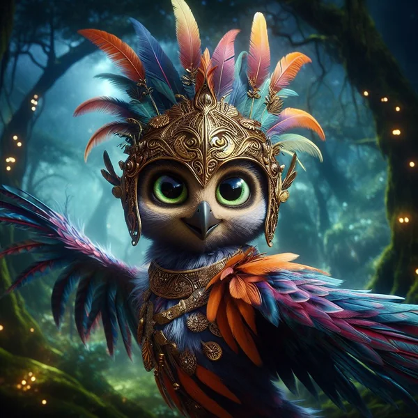 Mystical Bird Warrior Fantasy Art