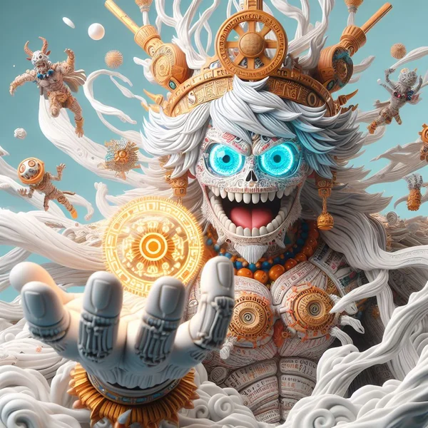 Funny Anime Luffy Gear 5 Art