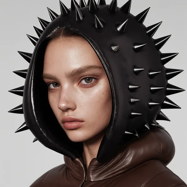 Inflated Spike Jacket Fashion Shot