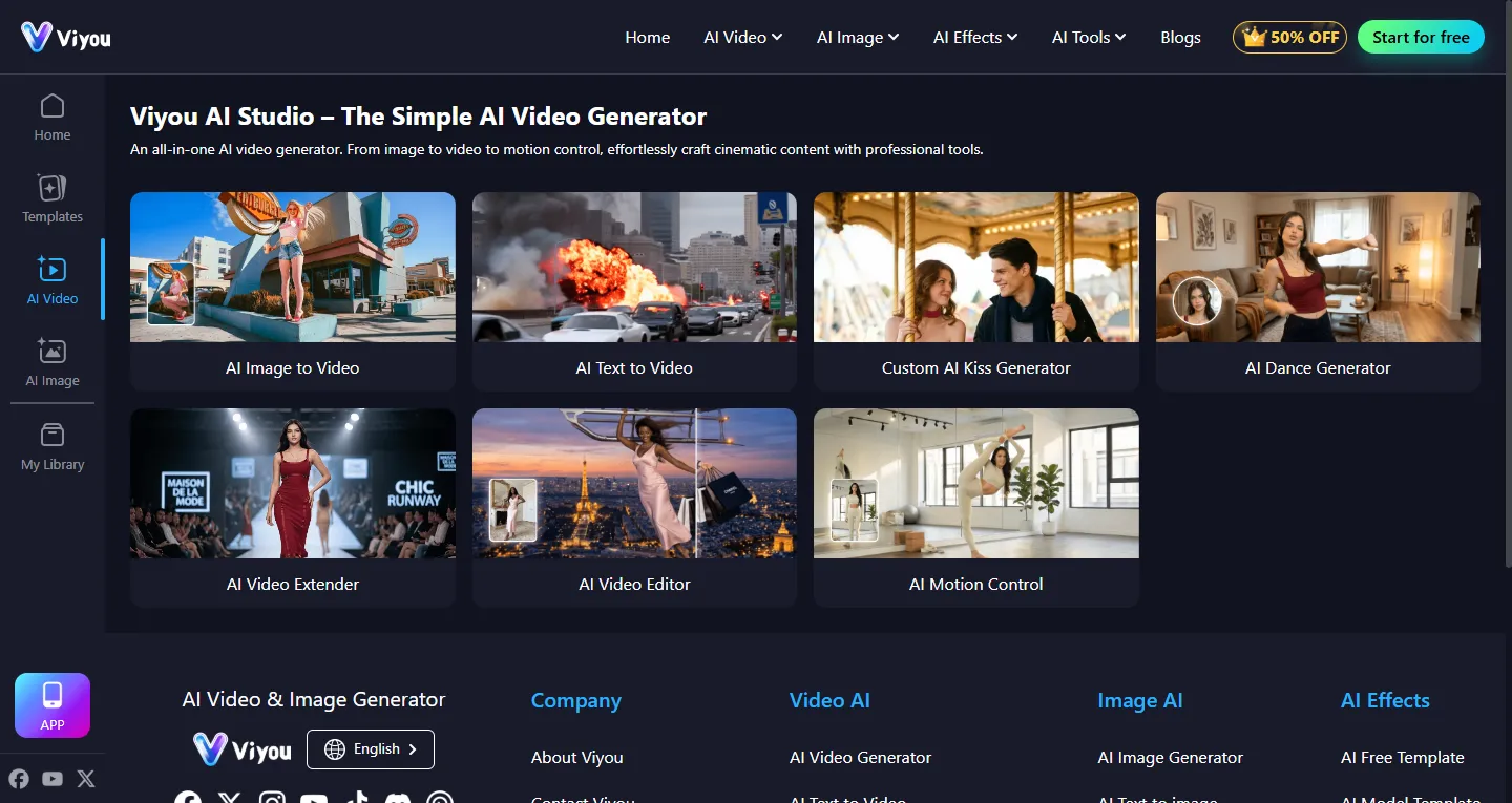 Viyou AI interface