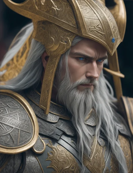 Lost Norse God AI Portrait