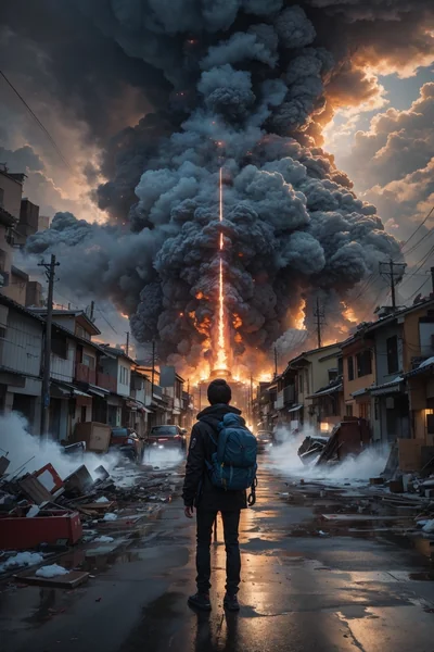 Child Facing Tornado Apocalypse