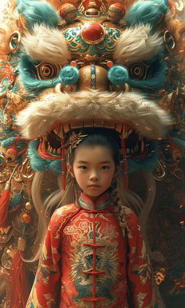 Lunar New Year Dragon Scene