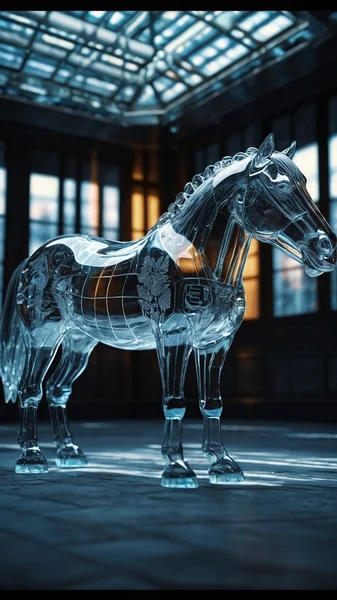 Glass Stallion Digital Lighting Art