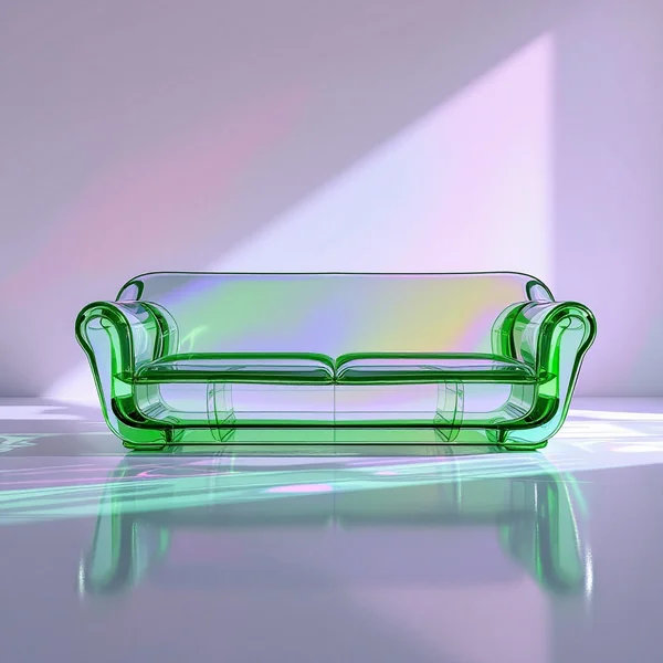Transparent Green Couch Editorial