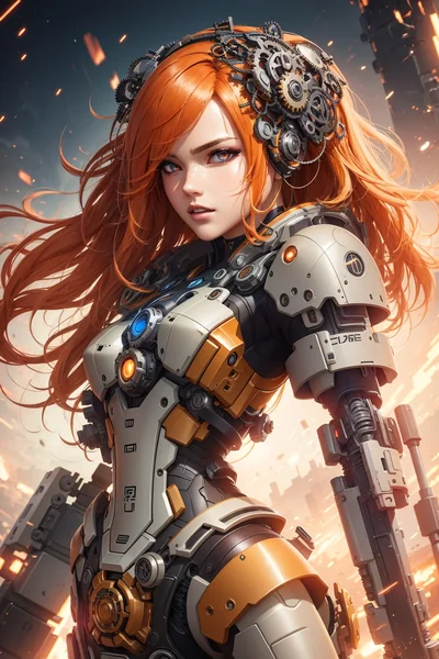 Anime Steampunk Girl Illustration