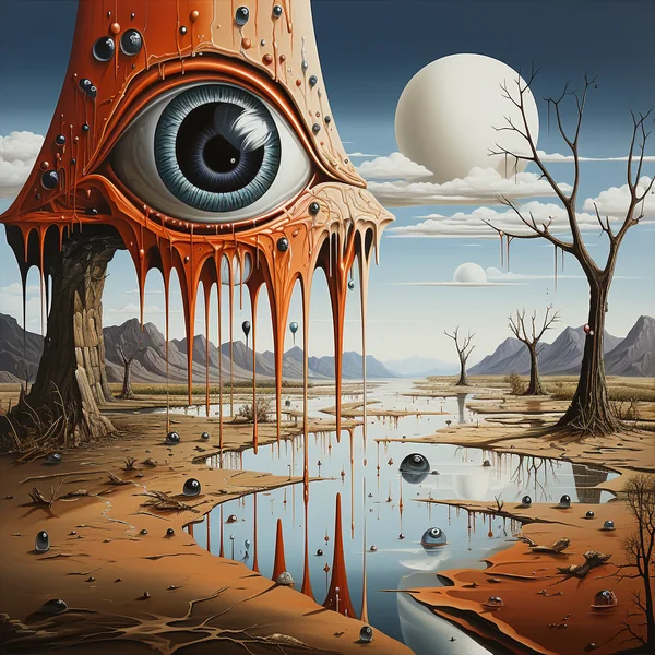 Surreal Melting Modern Art Painting