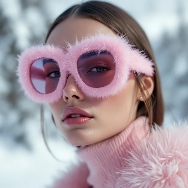 Futuristic Fur Sunglasses Editorial
