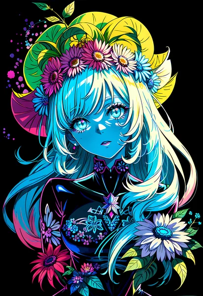 Bioluminescent Crystal Flower Design