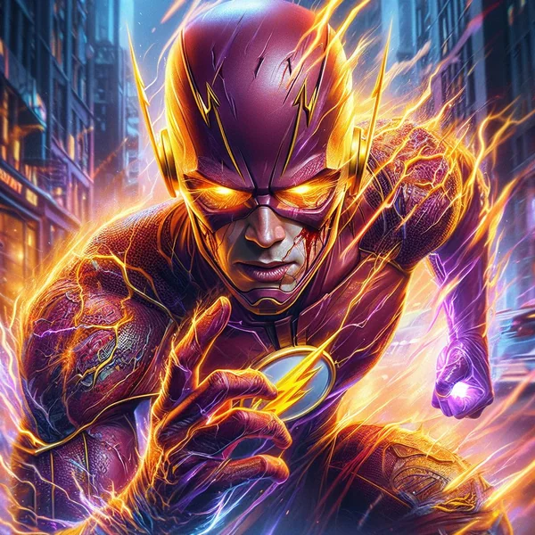 Flash Superhero Carnage Art