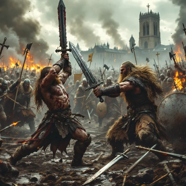 Viking Brothers Battle Scene