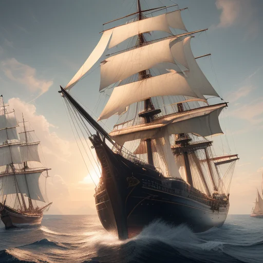 Epic Sailing Ship Cinematic Art