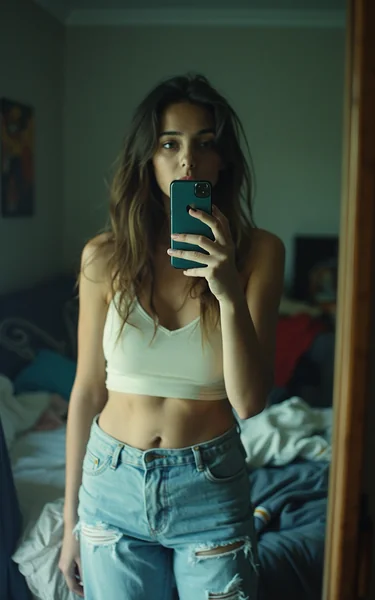 Grainy Mirror Selfie Realism