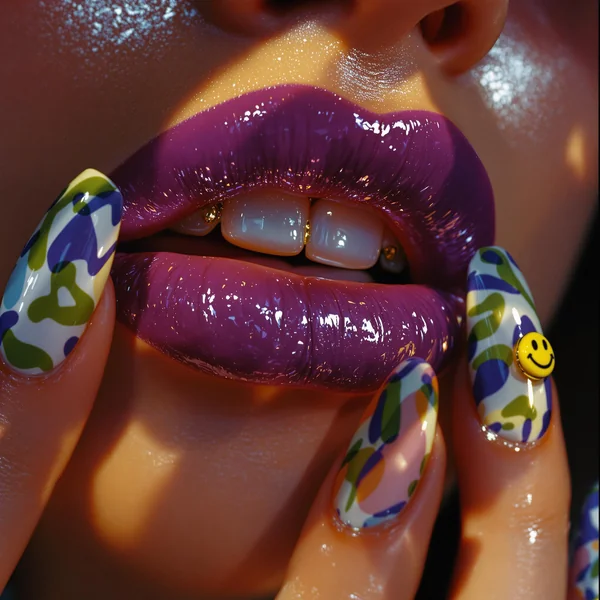Gold Grill Lips Editorial Macro