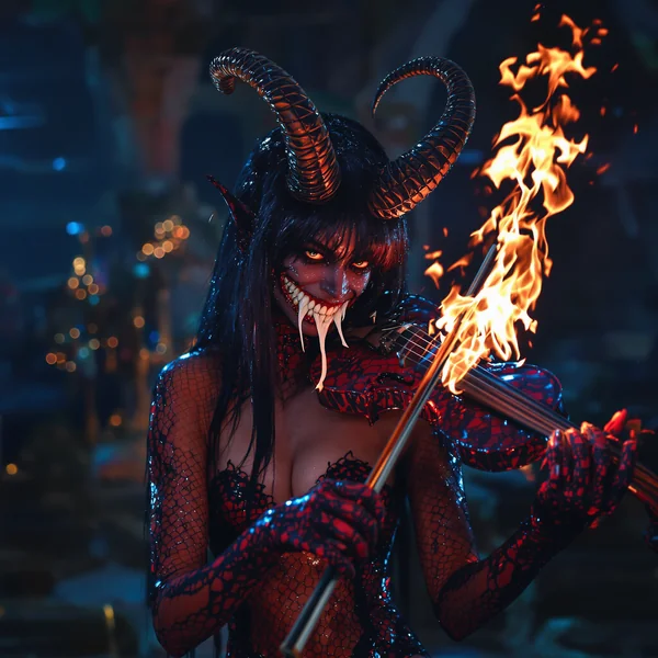 Demonic Violinist Dark Fantasy Art