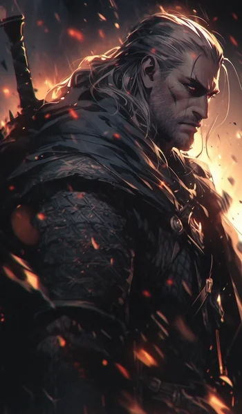 Dark Witcher Cinematic Portrait