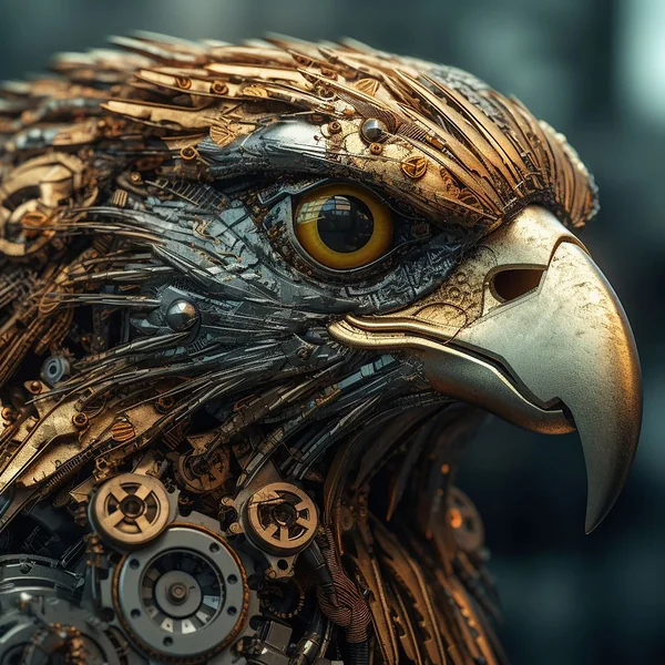 Steampunk Eagle AI Illustration