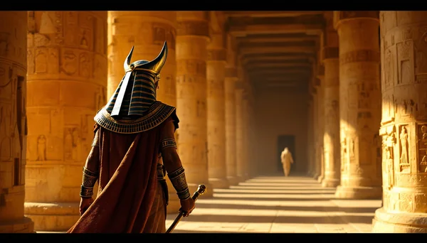 Ancient Egyptian Pharaoh Temple Scene