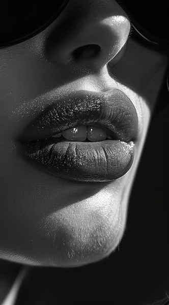 Minimalist Black and White Beauty Portrait