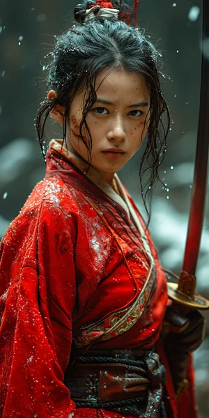 Sword-Wielding Girl Action Scene