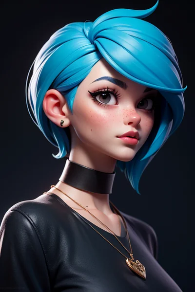 Gothic 3D Girl Portrait