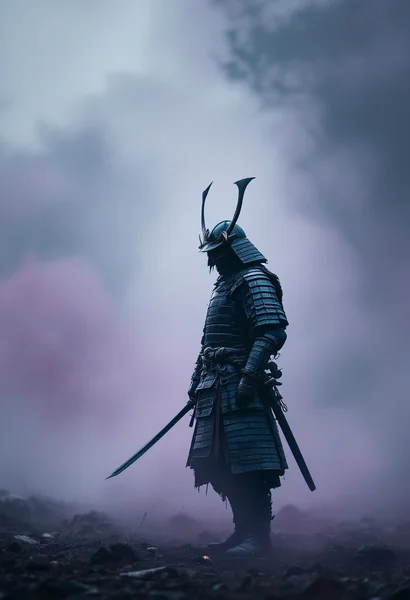 Misty Samurai Stillness Portrait