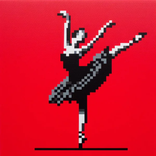 Pixel Ballerina Abstract AI Art
