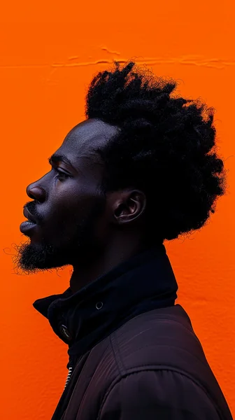 Orange Silhouette Portrait Photography