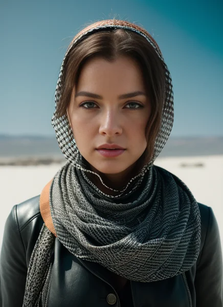 Bosnian Woman Portrait with Keffiyeh