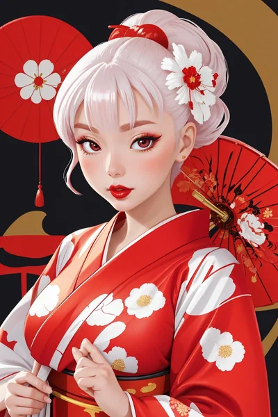 Kyoto Geisha Kimono Portrait