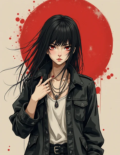 Anime Rocker Zen Garden Scene