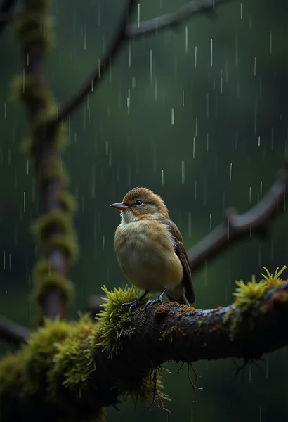 Rainy Forest Bird Wildlife Photography