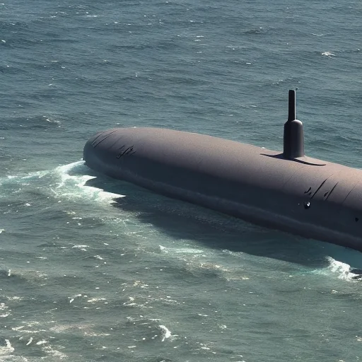 Submarine in Ocean: Underwater Subject Focus