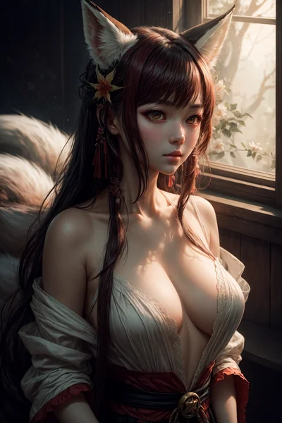 Nine-Tailed Fox Girl Portrait