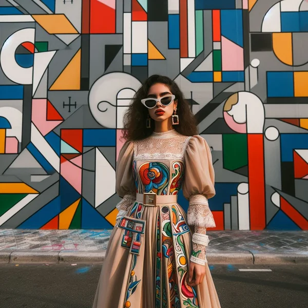 90s Graffiti Fashion Portrait