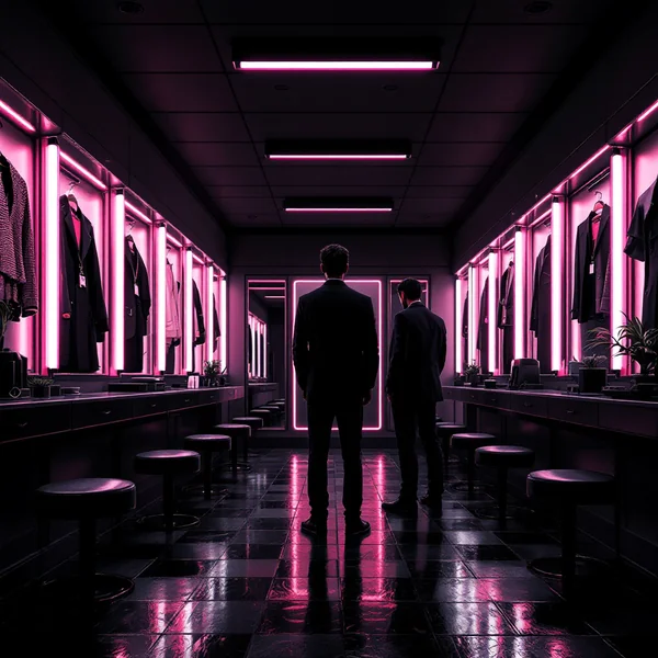 Empty Male Dressing Room: A Simple Visual Concept