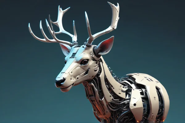 Cybernetic Deer Sci-Fi Portrait