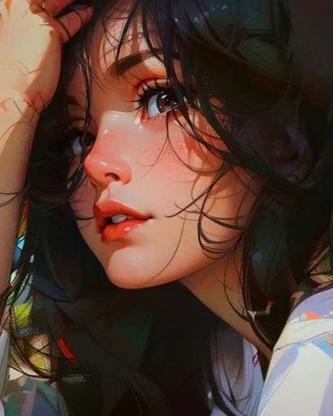 Expressive Worried Girl Close-Up Portrait