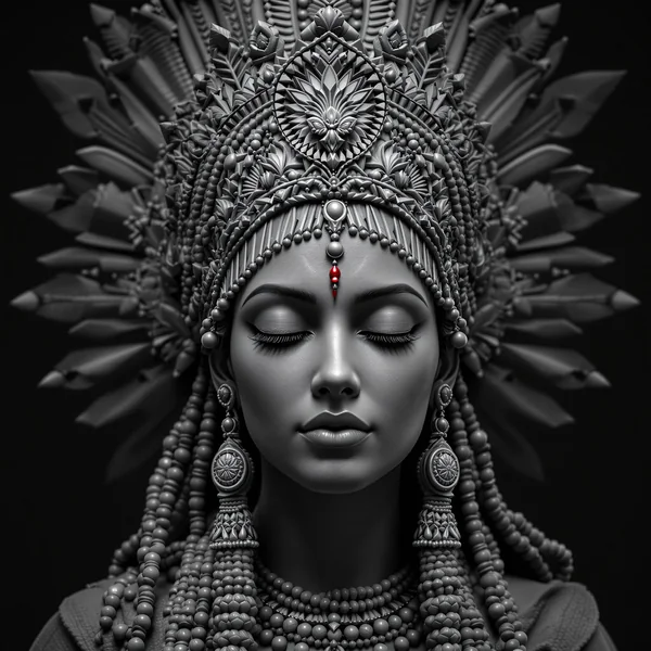Sci-Fi Sculpture Female Portrait