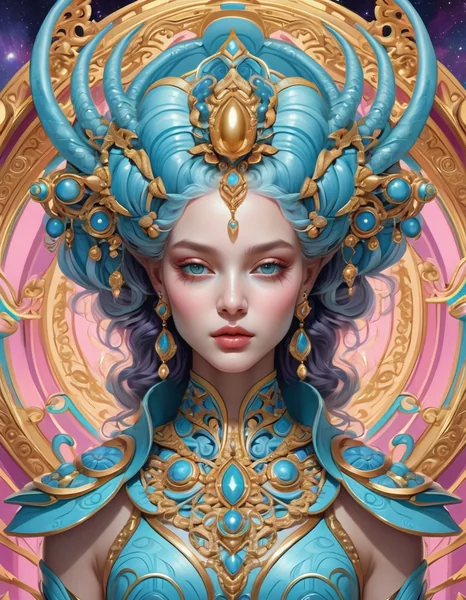 Epic Alien Portrait Illustration