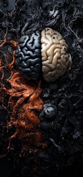 Dual Brain Conceptual Art